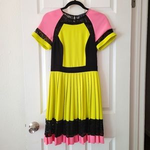 French Connection Dress - Size 2 - Neon Color Block